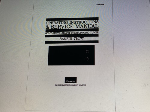 Sansui 719 service manual - tu-719,