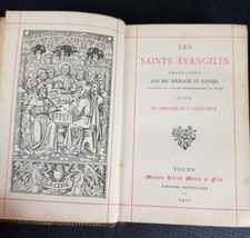 LES SAINTS EVANGILES par M.M BOURASSE et JANVIER  SAINTE MESSE livre missel 1900
