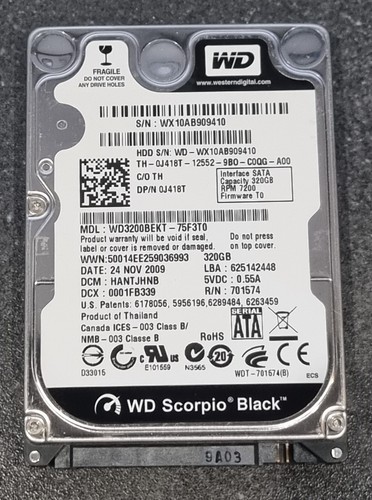 Disque dur wd scorpio - dur,