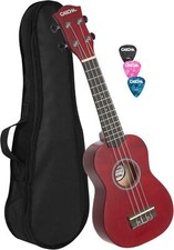 CASCHA Soprano Ukulele Rouge petite guitare Hawaii pour enfants et adultes av