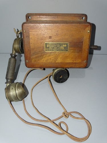 Ancien telephone mural caisse - telephone,