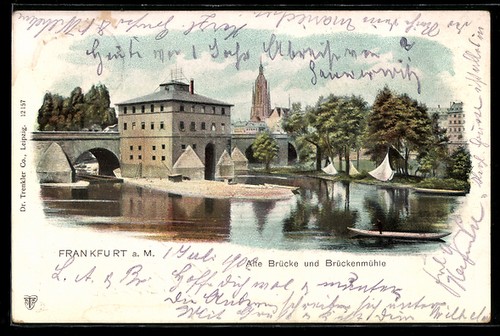 Carte postale vieux francfort - carte,