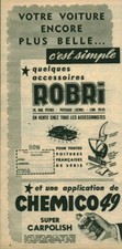 Publicité ancienne automobile accessoires Robri 1956 issue de magazine