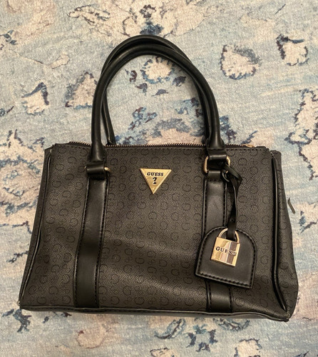 Guess black logo satchel - guess,