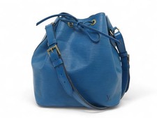 VINTAGE SAC A MAIN LOUIS VUITTON NOE PM SEAU EN CUIR EPI BLEU BLUE PURSE 1410€