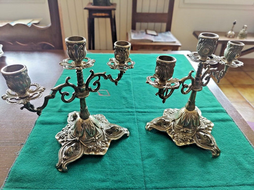 Paire anciens chandeliers - paire, d'anciens