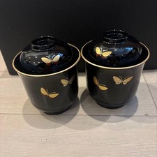 Paire de bols laqués Hanae