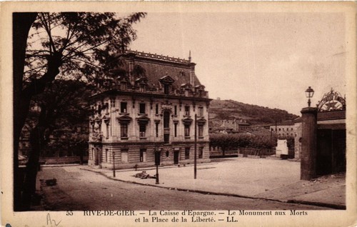 Cpa rive gier la caisse - cpa,