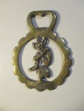 Plaque bronze/laiton Décor d'un diable marquée CORNWALL - H = 100mm