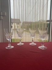 4 verres à vin blanc cristal