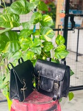 Sac cartable messager en cuir