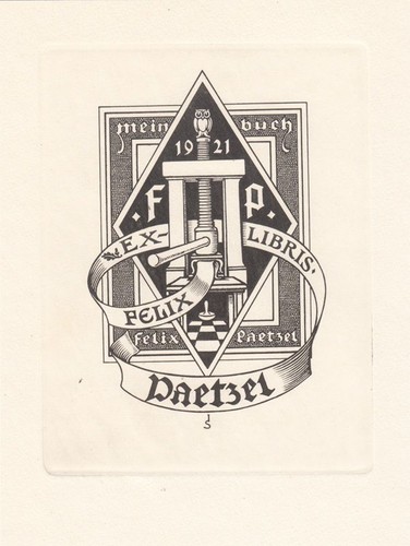 Exlibris gravure josef sattler - exlibris,