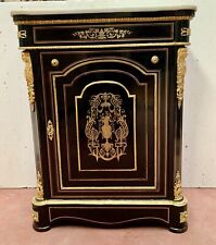 Meuble A Hauteur d'Appui Napoléon III En Bois Et Marqueterie De Laiton XIX Siècl
