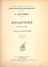 partition violon & piano de Schubert "Sonatines" 1 seule partition pour les deux