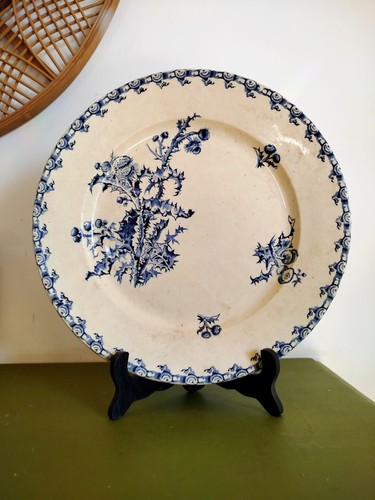 Plat rond ancien faïence - rond,