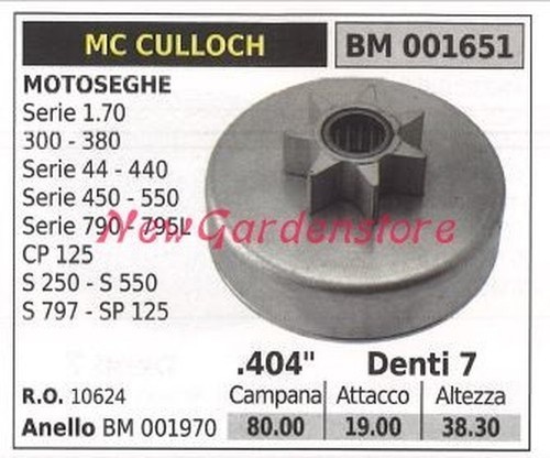 Pignon culloch moteur - mc,