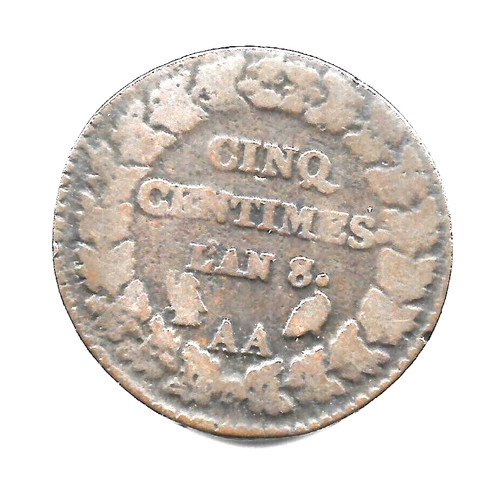 Monnaie cinq centimes - cinq,