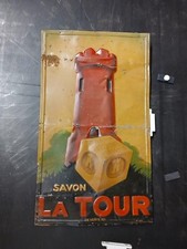 TOLE METAL SAVON LA TOUR MARSEILLE  59X34CM