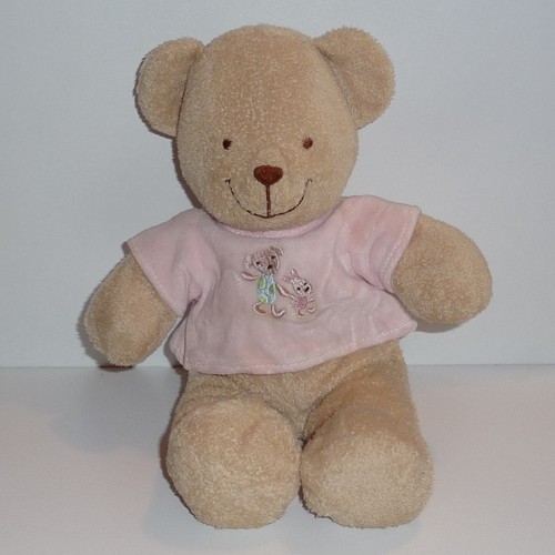 Doudou ours tex pull rose - doudou,