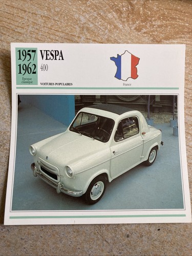 Vespa 400 1957 1962 carte - 1957,