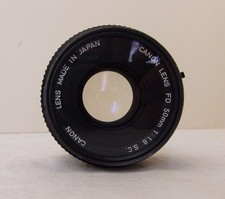 Objectif  Canon FD 50mm f/1.8 S.C + Filtre + Obturateurs + étui, voir photos