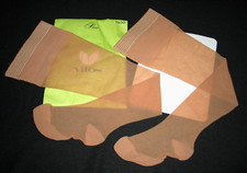 PAIRE BAS STAY-UP VITOS T 2 MARRON NYLON MOUSSE FIN LINGERIE VINTAGE SEXY GLAM