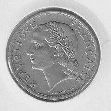 FRANCE, 5 FR. 1952  - SUP. - Alu  , RARE,  année particulière