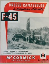 prospectus brochure mac cormick International F-45 presse ramasseuse tracteur