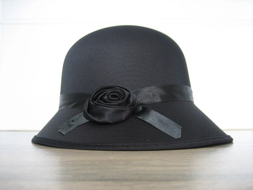 Chapeau noir type retro - chapeau,