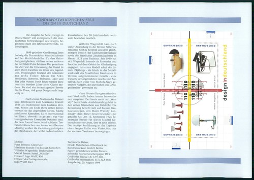 Germany folder 1998 s - 1998/25, s/s