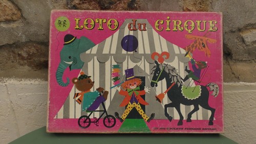 Jeu ancien loto cirque - ancien, le