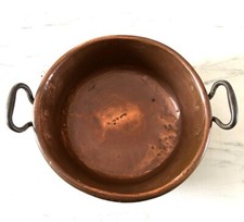Antique Solid Copper 'Confiture' Pan.
