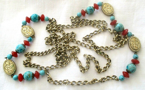 Ancien grand collier sautoir