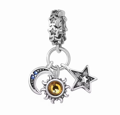 Perle pendentif lune soleil - pendentif,