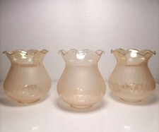 Tulipes, globes, couleur ambre et opaque, luminaire, abat-jour, lampe