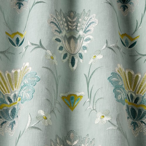 Tissu rideau brodé - brodé, floral