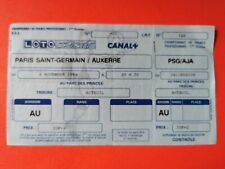 RARE ORIGINAL FOOTBALL PLACE / TICKET  PSG / Auxerre AJA Le 4 Novembre 1989