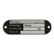 Plaque Pour Vespa GmbH