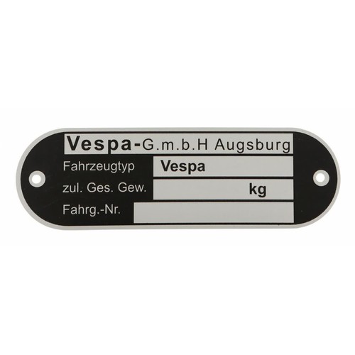 Plaque pour vespa gmbh - plaque,