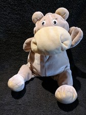 Doudou peluche hippopotame beige jaune   Super toys style Rumple TTBE