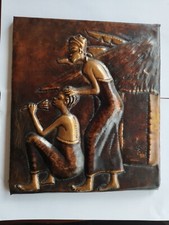 Plaque En Cuivre Sculpté