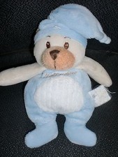doudou peluche ours bleu ciel