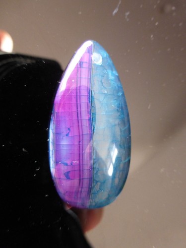 Pendentif larme agate - larme, en