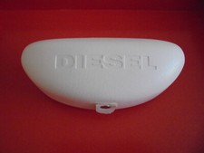 Ancien étui à lunette rigide cuir blanc DIESEL  vintage TTbe