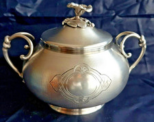  CHRISTOFLE Art Déco 1900 Pot à sucre en métal argenté Poinçon  service ménagère