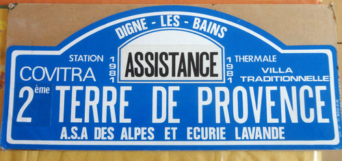 1981 plaque rallye autocollant