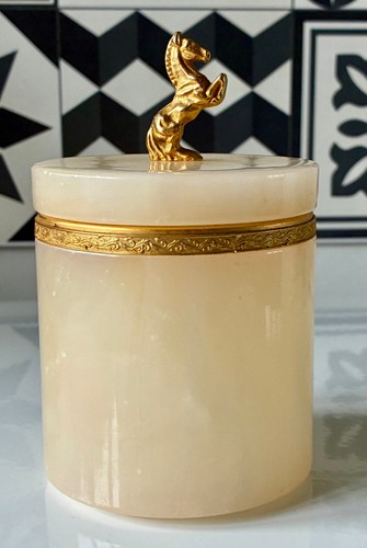 Pot tabac marbre blanc - tabac,