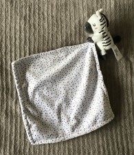 Doudou Zèbre Zebre blanc gris