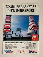 PUBLICITE ANNEES 80 - TOURNEE BASKET 88 NIKE INTERSPORT