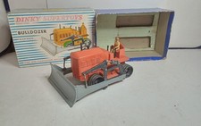 DINKY TOYS ANCIEN #885 BULLDOZER INCOMPLET DANS SA BOITE AVEC SA CALE  bm